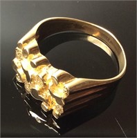 14kt Gold Nugget Men’s Ring 5.8dwt Size 13