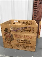 White Label Dewar's whisky wood box