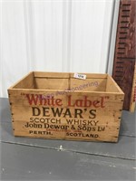 White Label Dewar's wood box