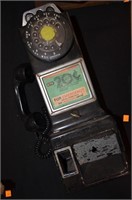 Vtg Rotary Wall Payphone for Parts