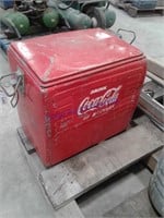 Metal coca cola cooler- dented
