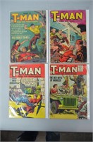 4pc Golden Age T-Man Comics