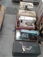 3 old sewing machines
