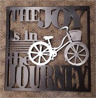 The Joy Is In The Journey Metal Sign