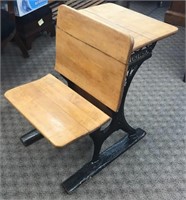 Vintage Wood School Desk