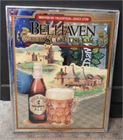 Mirrored Belhaven Scottish Ale Beer Sign
