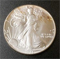 1 Ounce 1986 Walking Liberty Silver Round