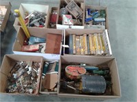 Pallet--boxes of toy parts, text books
