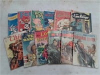 Asst 10 cent comic books: Zane Grey, Lone Ranger,