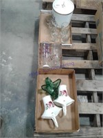 3 boxes--Ice bucket w/ glasses, jars, vases