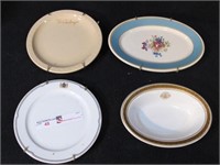 LOT OF 4 RAILROAD SMALL PLATER & PLATTERS