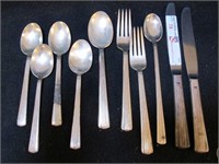 10 PIECES OF NEW YORK CENTRAL FLATWARE
