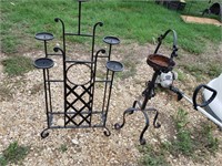 L- ROD IRON CANDLE HOLDERS