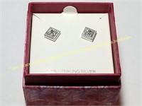 STERLING SILVER GORGEOUS SQUARE EARRINGS