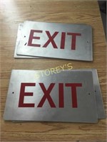 4 Alumin Exit Signs