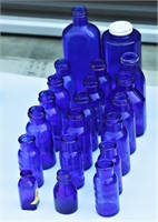 Cobalt Blue Glass Small Bottle Bromo-Seltzer Vicks
