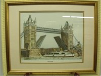 3 Framed  Tourist Prints from Europe