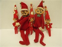 Group of 5 Vintage Japan Elf on a Shelfs