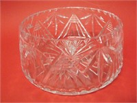 Crystal Bowl with Geometric Design