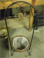 Planter Holder w/ Wicker Basket