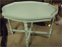 Small Blue Painted Side Table
