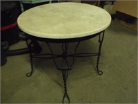 Granite and Wrought Iron Table