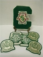 Grouping of 6 Chatham Collegiate Institute Patches