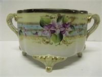 Hand Painted Nippon Footed Two Handled Compote