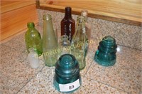Insulators, old bottles