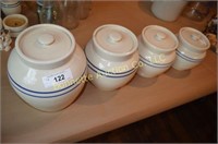 Pottery Canister Set of 4
