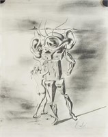 Salvador Dali Spanish Surrealist Graphite on Paper