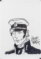 Hugo Pratt Italian Pop Art Ink on Paper