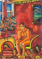 After Georges Rouault French Fauvist Oil Canvas