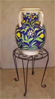 Blue Patterned Ceramic Vase
