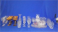 Various Crystal And Brass Cups