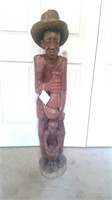 Carved Statue From Haiti  47"h