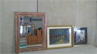 Lot Of Assorted Pictures And Mirror