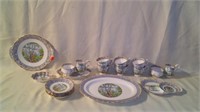 Vintage Silver Birch Tea Set Roughly 20 Pc