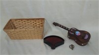 Ukelele Jewelry Box With Coasters And Basket