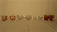 Set Of Cream And Sugar Glassware