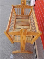 Wood cradle and magazine / newspaper holder