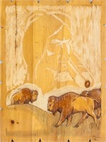 Keith Morriseau Wood Carving "Self Subsistency"