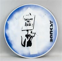 Banksy British Pop Reflective Arrow Sign Graffiti