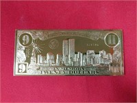 9/11 Gold Leaf Coin Certificate