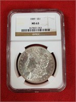 MS63 1889 Morgan Silver Dollar