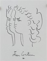 Jean Cocteau French Cubist Ink on Paper