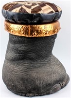 Taxidermy Elephant Foot Ottoman