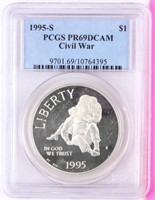 Coin 1995-S United States Civil War PCGS PR69DCAM