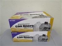 (2) Boxes of 1000ct Can Liner Trash Bags