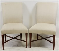 SET OF SIX WHITE SIDE CHAIRS